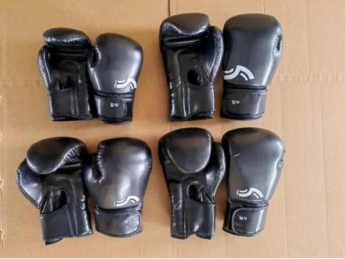 Entry-level PU leather boxing gloves with foam padding for beginners and light training